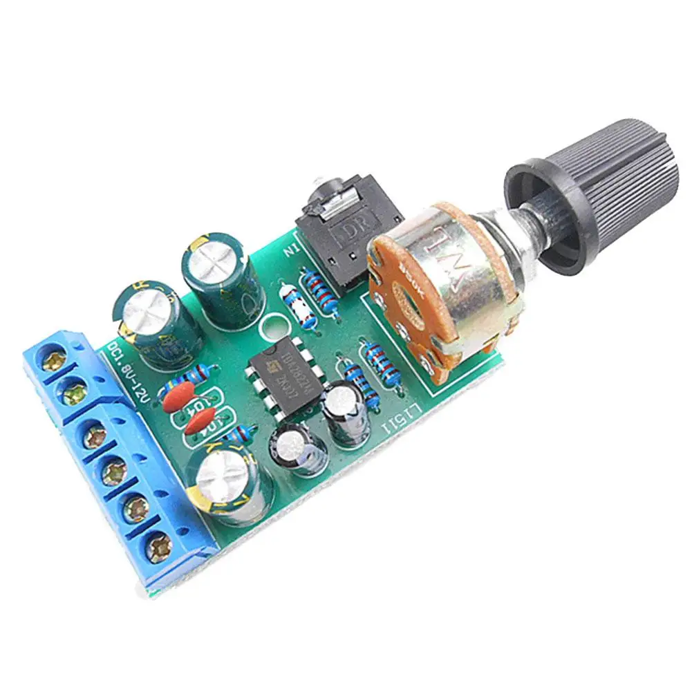 

TDA2822M Portable Micro Dual Channels 2.0-CH Stereo Audio Power Amplifier Board
