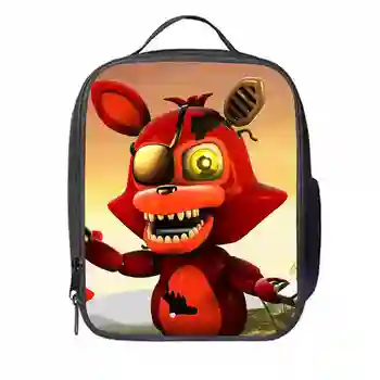 

New Printed Five Nights at Freddy's Portable Lunch Bags Student Food Storage Bags Kids Picnic Travel Lunch Tote Bags