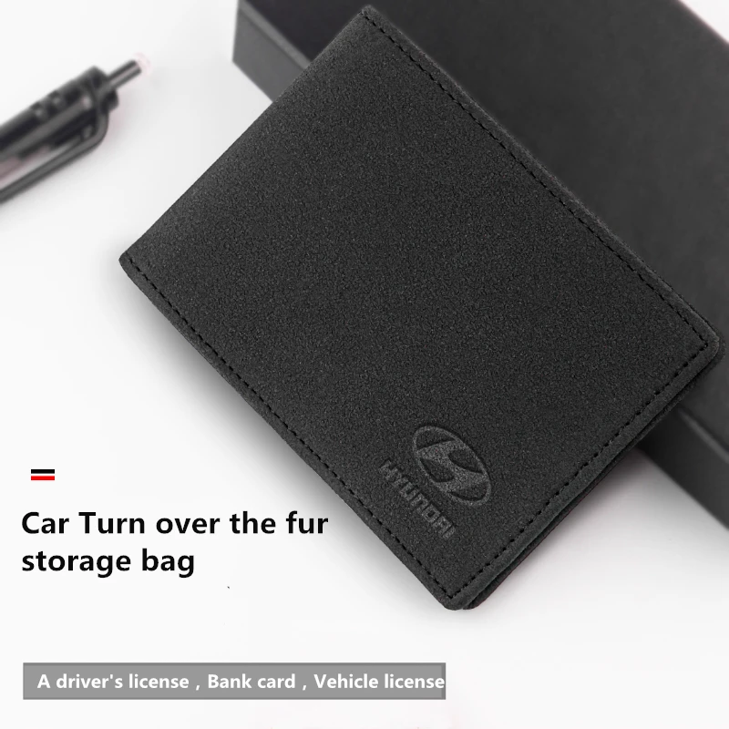 For the Hyundai Elantra Sonata lead Tucson Yue nametude Car Driving Documents Protective Case Bank Credit Card Holder Auto parts |