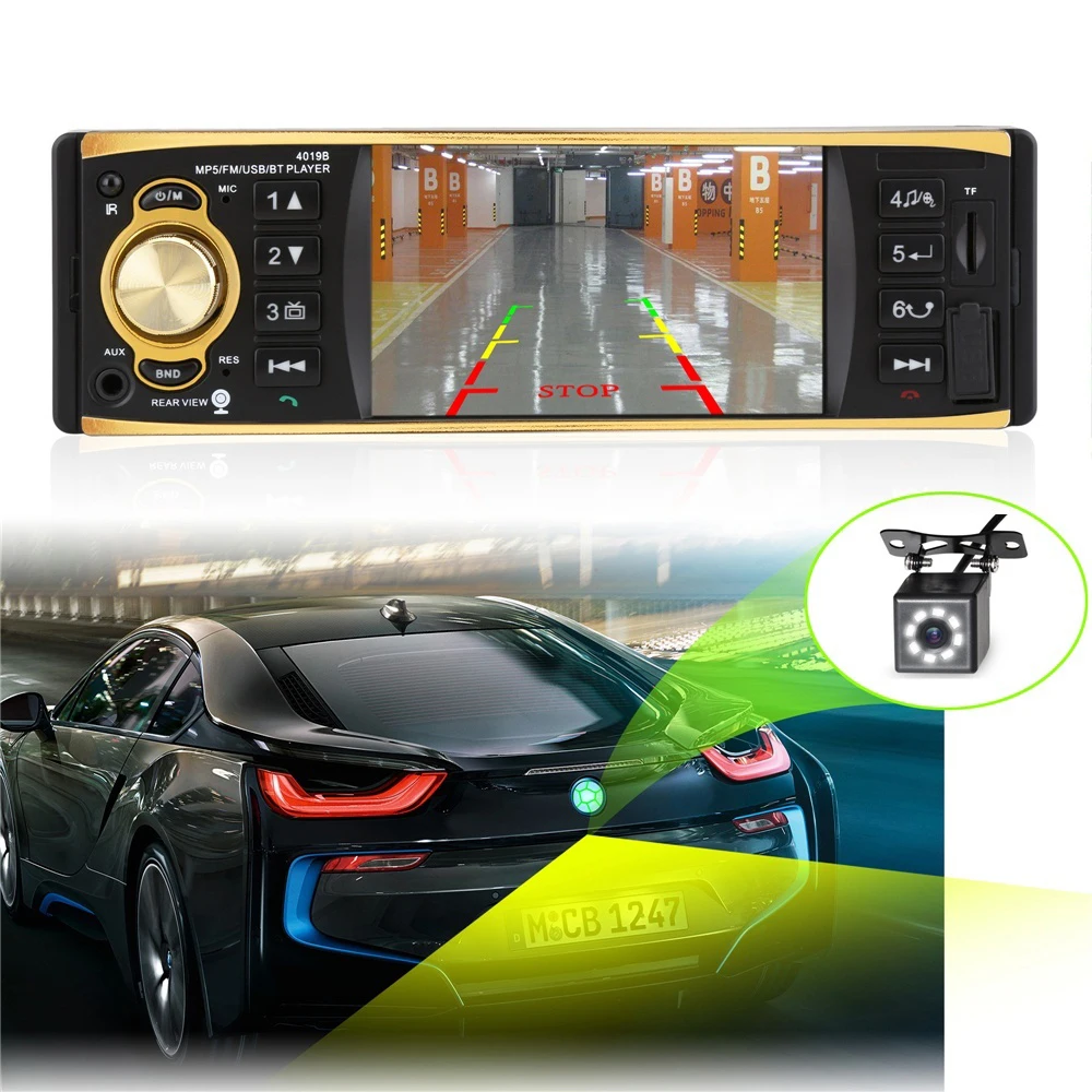 KKMOON 4,1 дюймов BT 2,0 цветной HD монитор авто мультимедиа автомобильный fm-радио MP5 автомобильный Автомобильный радиоприемник проигрыватель