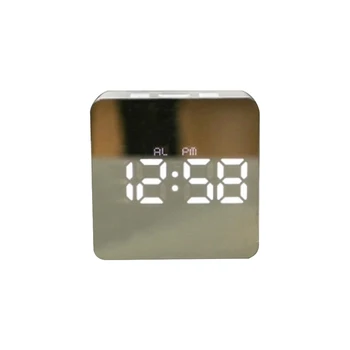 

New Multifunction Mirror LED Night Light Alarm Clock Thermometer Digital Clock Snooze Display Time Table Desktop Alarm Clock