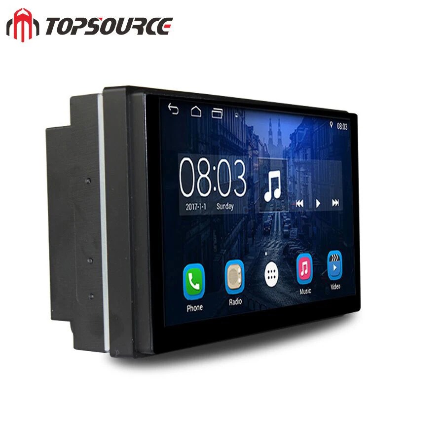 TOPSOURCE 7 &quotУниверсальный двойной din Автомобильный Радио gps Android автомобильный