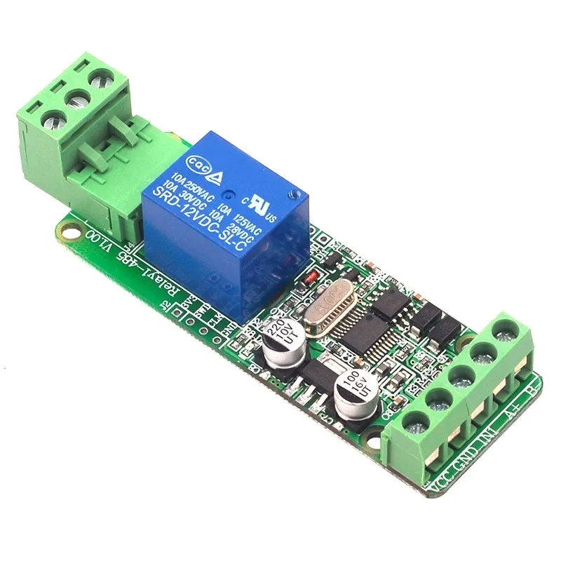1 шт. Modbus Rtu канал 12 В релейный модуль переключатель вход/выход RS485/ttl связь|Детали и