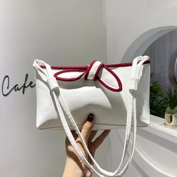 

Japanese retro cute bow niche design package 2020 new single shoulder French underarm womens handbags and purses