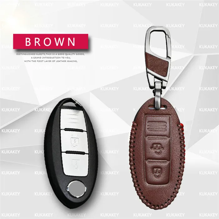 Line 3 Brown KUKAKEY ключ чехол Крышка для Infiniti Q30 Q50 FX35 FX QX70 QX60 QX30 G37 G35 G25 EX Livina автомобиль цепь для ключей брелок держатель аксессуары для ванной комнаты - Название цвета: Line 3 Brown