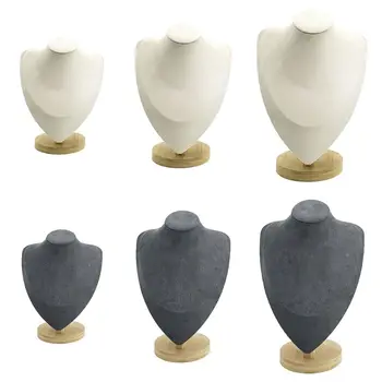 

Mannequin Necklace Display Stand Holder Portrait Window Necklace Pendant Decorate Jewelry Display Shelf
