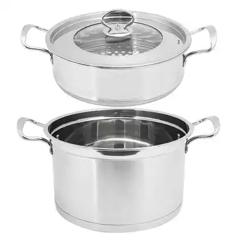 

Double Boilers Stainless Steel Double Layer Soup Pot Cookware Food Steam Pot With Compound Bottom Kitchen Supplies Steamer