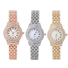 Aliexpress - Diamond Women Luxury Brand Watch 2021 Rhinestone Elegant Ladies Watches Gold Clock Wrist Watches For Women relogio feminino