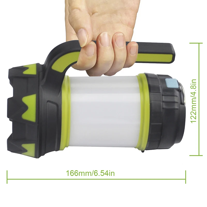 Out Camp Lamp LED Camping Light USB Rechargeable Flashlight Dimmable Spotlight Work Light Waterproof Searchlight Emergency Torch