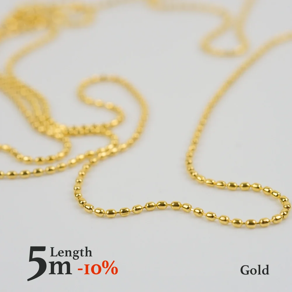Nail Chain 0.8mm/1.0mm Rose Gold Silver Pixie Stone Decorations Accessory Metal Steel Ball Chain Nail Art Jewelry