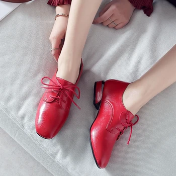 

Sarairis New Arrivals 2020 Square Heels Lace Up Concise Shoes Woman Pumps Female Spring/Autumn Office Lady Pumps Women Shoes