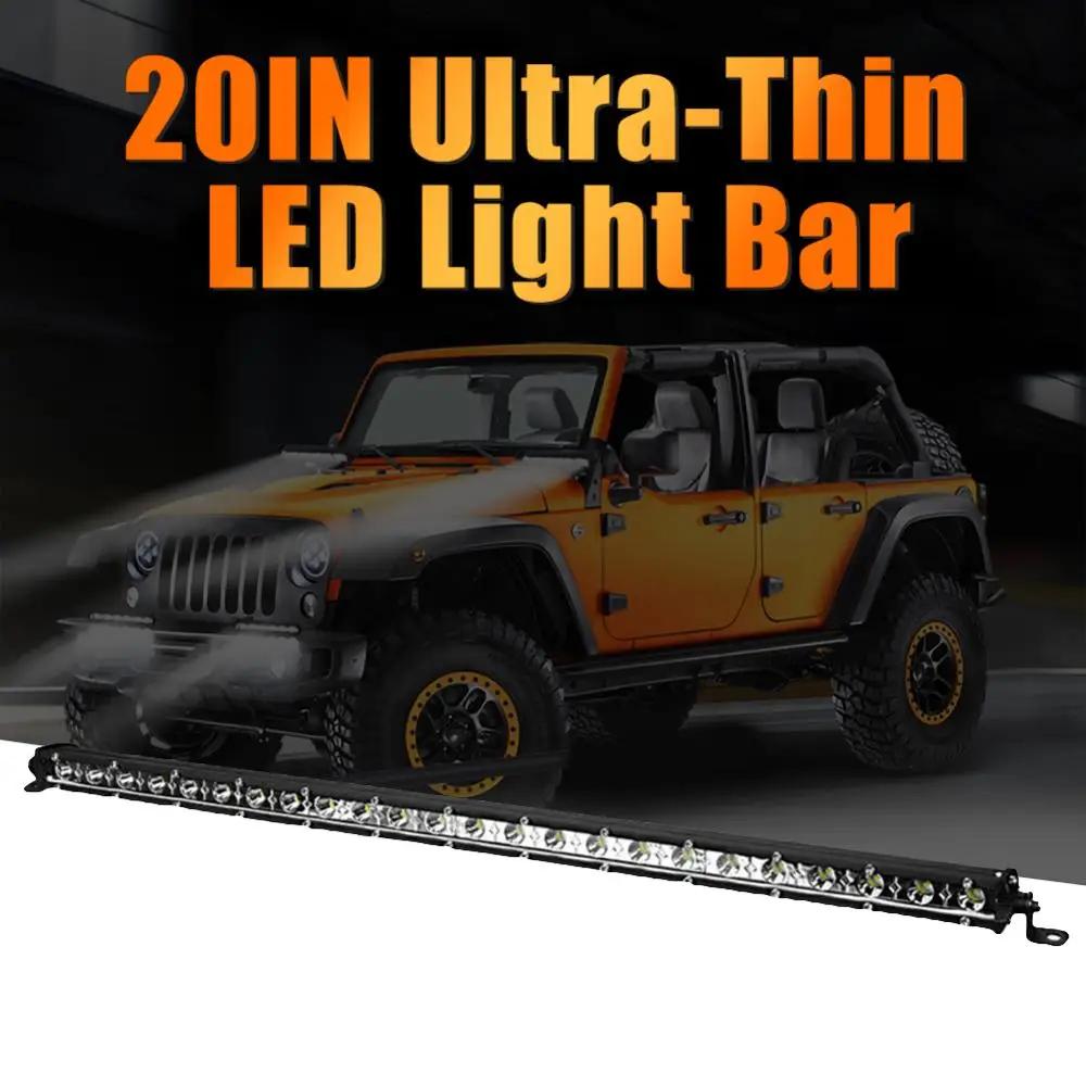 

9-30V 180W Slim LED Light Bar Single Row Spot Beam LED Work Light Bar Off-Road IP67 for Driving Boat Car Truck Fog Lamp