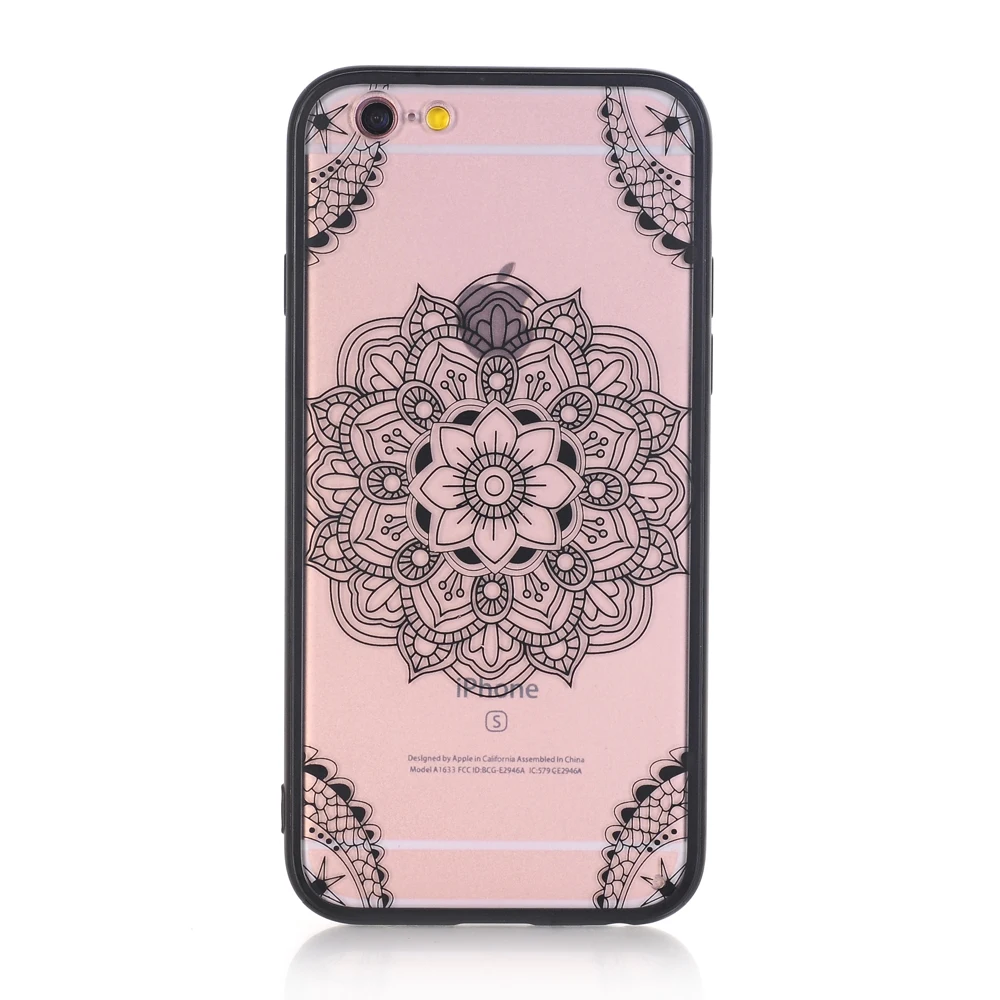 Leewinda Модный чехол с кружевным узором для iphone 5 6 7 8 6Plus 7 X XS XR XSMax противоударный силиконовый чехол для телефона - Цвет: 4