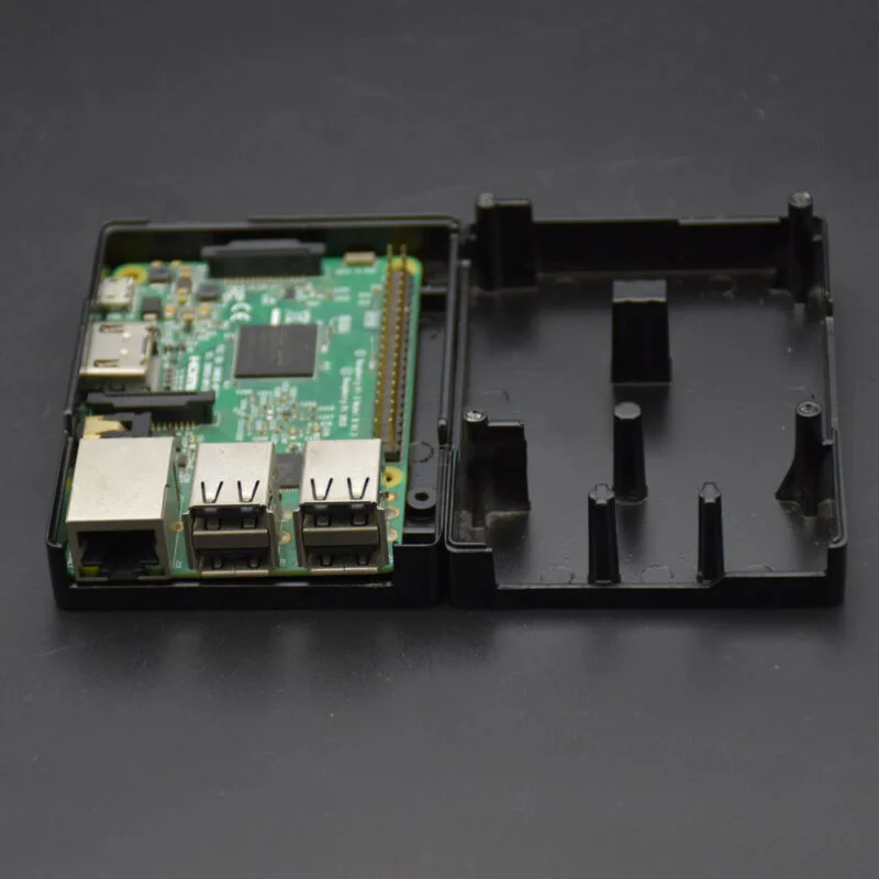 1х черный металлический чехол из алюминиевого сплава для Raspberry Pi 3 2 Модель B& B+ прочный