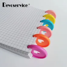 10 шт. 35 мм мушрумхол Кнопка блокнот пластиковые катушки свободного листа 360 градусов складной пластиковый диск Пряжка бумажный зажим для офиса и школы