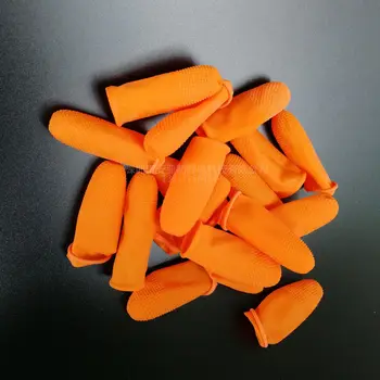 

100PCS/SET Durable Natural Latex Anti-Static Finger Cots Non-slip Practical Design Disposable Non-Virus Protective finger cot