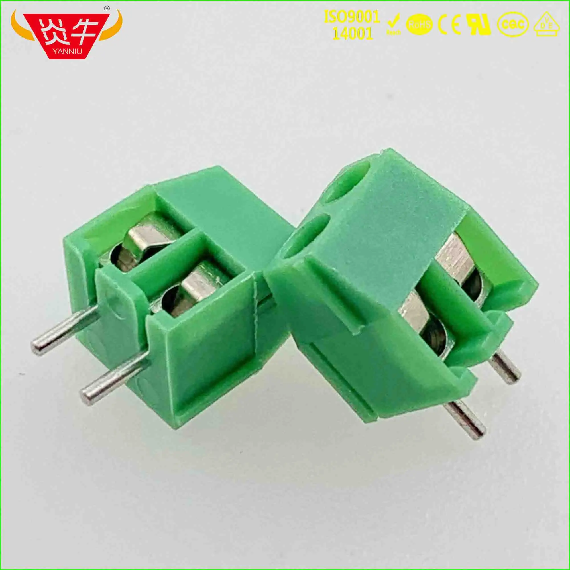 KF396 3,96 2P 3P PCB универсальные Винтовые клеммные блоки DG350 3,96 мм 2PIN 3 Pin Можно прошить Феникс контакт DEGSON KEFA YANNIU - Цвет: 396-3.96-2P
