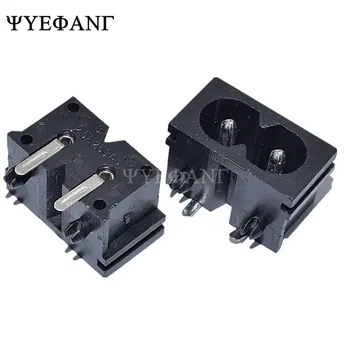 

5Pcs Black Male Plug IEC320 C8 Power Socket Connector AC 250V 2.5A Right Angle
