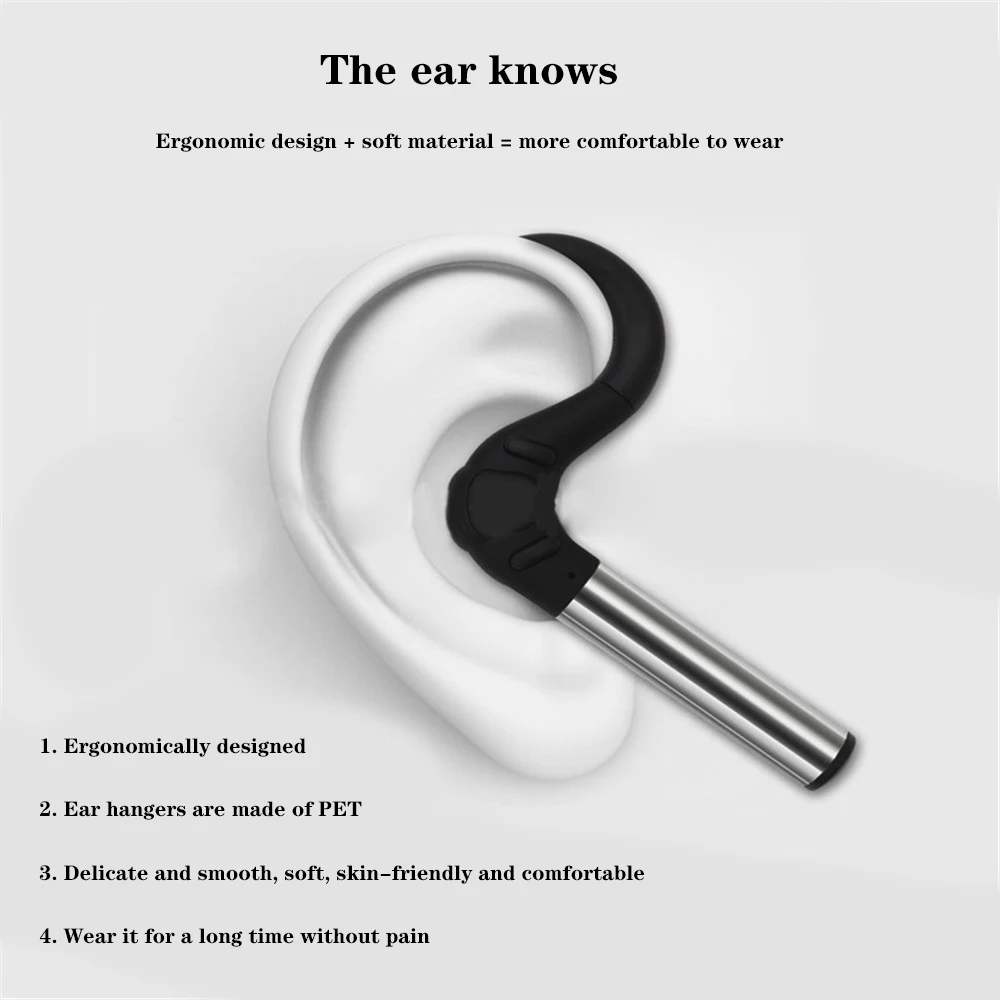 Наушники с ушным крюком, Bluetooth, GS-S580, бизнес, bluetooth-гарнитура, беспроводная, одиночная Ушная пушка, долгий режим ожидания, bluetooth-гарнитура