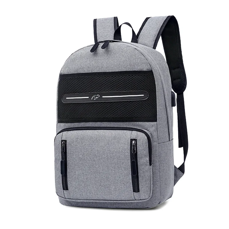 

New Men Male Canvas Backpack Gray Casual Rucksacks Business Travel Backpacks College Student School Bag Backpack Women Bags