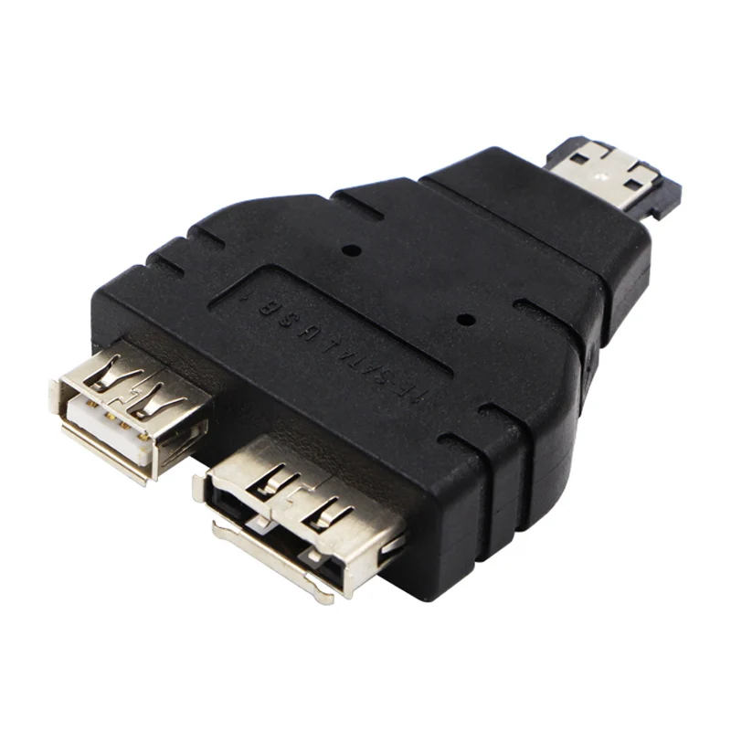 Мощность ESATA к ESATA USB комбинированный сплиттер конвертер адаптер разъем жесткий диск кабель двойной порт конвертеры Универсальный