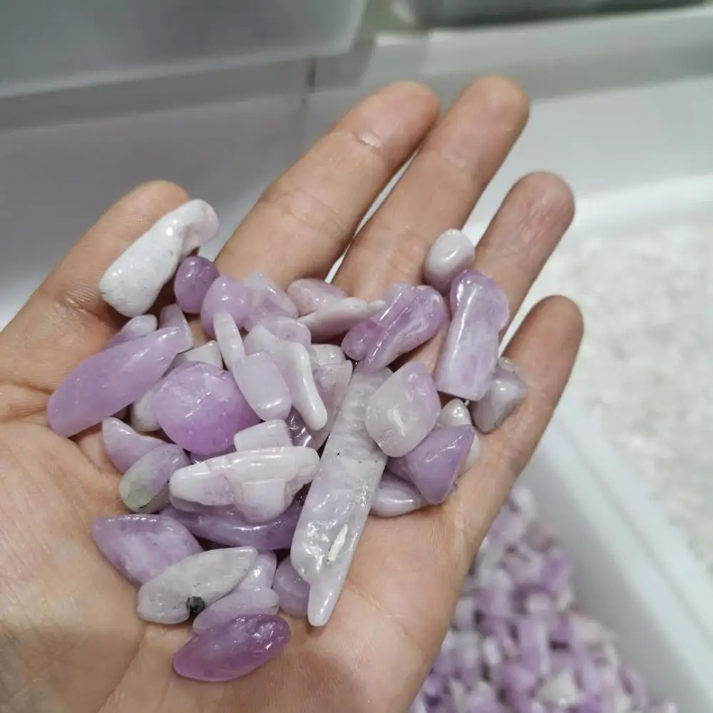 Naturale Cristallo Kunzite Pietra Ghiaie Acquario Di Cristallo Giardino Vaso Di Fiori