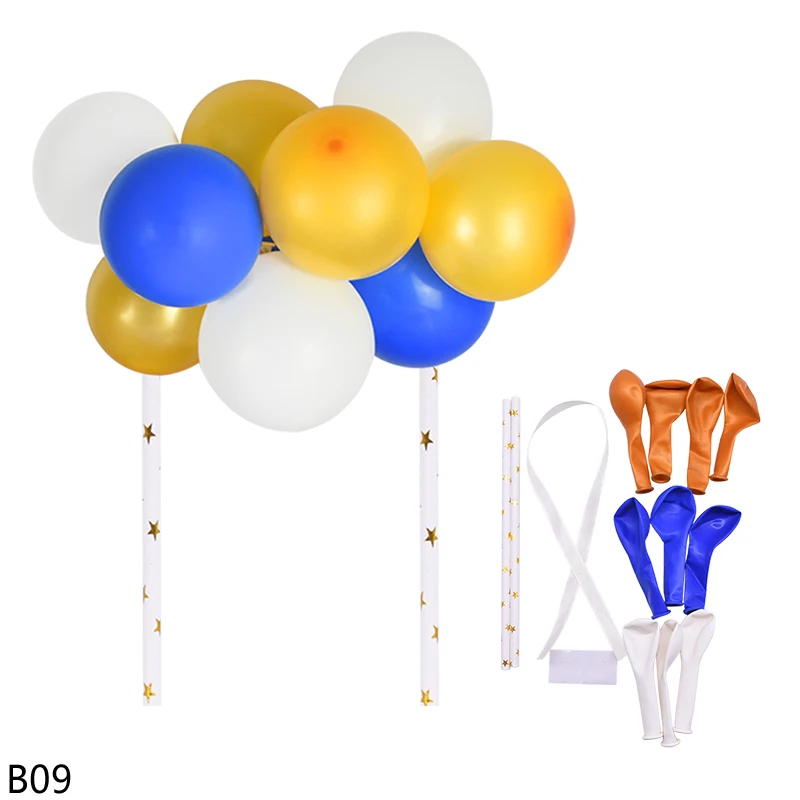 B09 1 комплект 10 шт. 5 дюймов DIY Мини шар торт Топпер День Рождения украшения детский душ Свадебная вечеринка материалы для украшения тортов - Цвет: B09