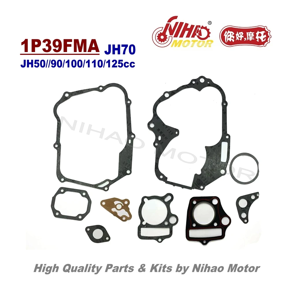 L3 33 JH70 полный комплект прокладок JIALING 70 деталей 1P47FMC двигатель мотоцикла Cub запасные C70 Nihao двигатель
