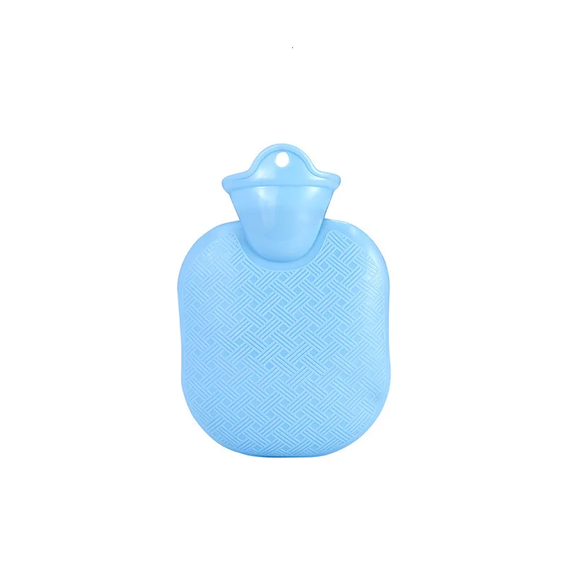 Blue 500ml Грелка для воды, зимняя грелка для рук, толстая резиновая грелка, сумка для горячей воды, термотерапия, одноцветная, Bolsa Agua Caliente - Цвет: Blue 500ml