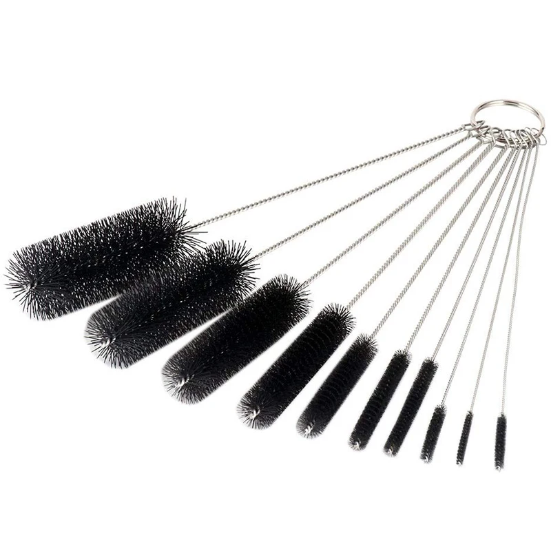 

Stainless Steel 10Pcs Baby Bottle Cleaning Brushes Teapot Nozzle Tool Kitchen Airbrush