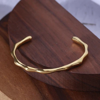 

European and American fashion ornaments simple cold bamboo section modeling smooth opening can fine-tune bracelet girl