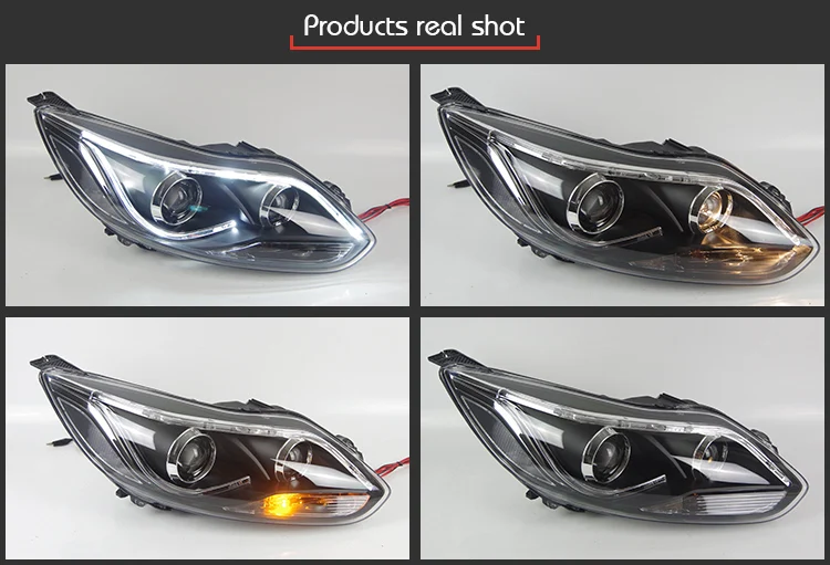 Головной светильник s для автомобиля Ford Focus 2012- Focus 3 DRL Дневной ходовой светильник светодиодный Биксеноновая лампа противотуманный светильник тюнинг автомобильные аксессуары