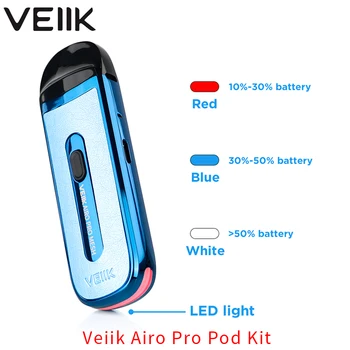 

Veiik Airo Pro Kit 1200mAh Battery Pod Vape System with 2ml pod Cartridge Fit 0.6ohm mesh coil E-Cigarette Vaporizer Pod Kit