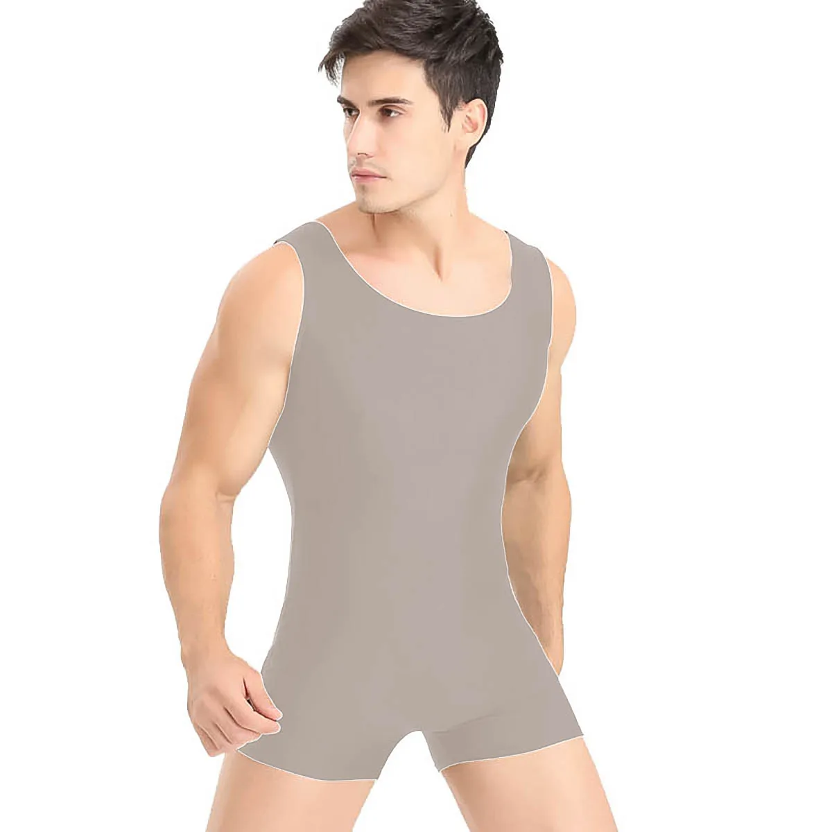 Speerise Men Lycra Dance Leotard Gymnastics Suit One-piece Fitness Clothing Sleeveless Bodysuit Spandex Ballet Unitard For Adult mens square dance clothes Stage & Dance Wear