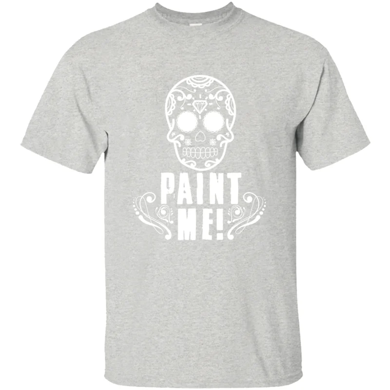 Men-Gray Новейшее здание Calavera Раскрасьте меня! Футболка мужская Тонкая круглый воротник Мужская футболка Летняя хип-хоп топы фитнес - Цвет: Men-Gray
