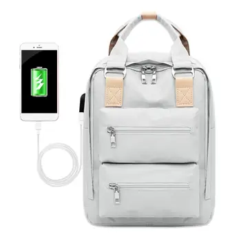 

Unisex Waterproof USB Charging Travel Laptop Satchel Business Anti-theft Backpacks Knapsack Student Backpacks Men Boy Girls