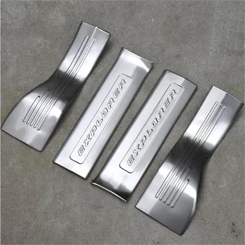 

Araba-styling paslanmaz çelik araba sürtme plakası/kapı eşiği İç kapı eşiği tıkama plakası karşılama pedalı ford Explorer 2016-2