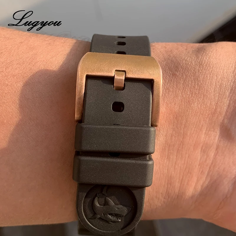 Lugyou San Martin 62Mas Diver механические Автоматические NH35 мужские часы бронзовые CUSN8 вращающийся ободок солнцезащитный циферблат резиновое сапфировое стекло