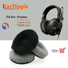 EarTlogis kadife için yedek kulak pedleri Fostex T20RP mk3/ T40RP mk3/ T50RP mk3 kulaklık parçaları kulaklık kapağı yastık bardak yastık