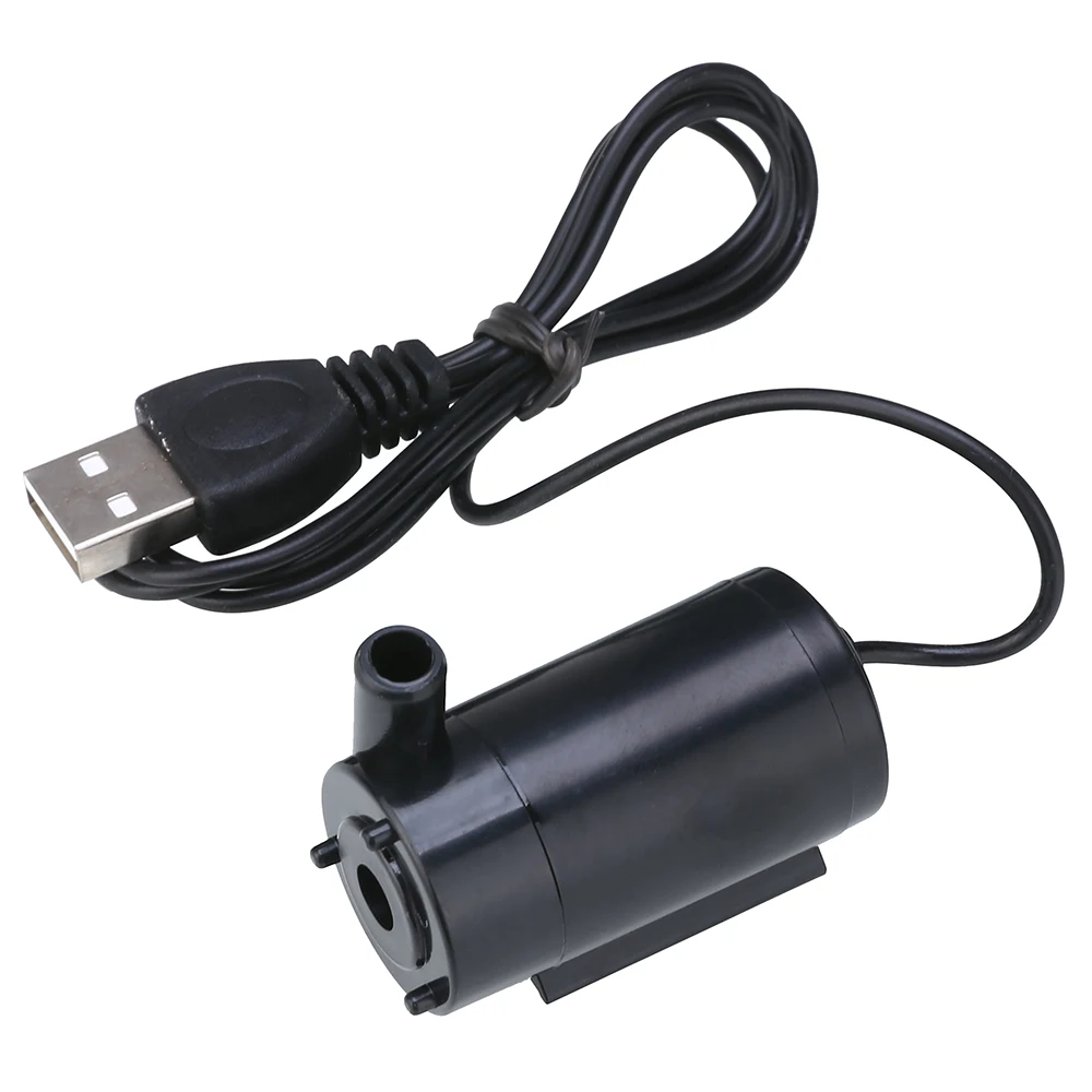 5 в черный USB 1 м кабель питание бесшумный мини водяной насос микро погружной насос для аквариумов аквариум фонтан насос