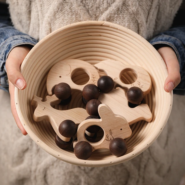 Nordic Style Wooden Toys for Children Montessori Maple Wooden Building Block Car Baby Educational Toys Newborn Baby Toddler Toys 4
