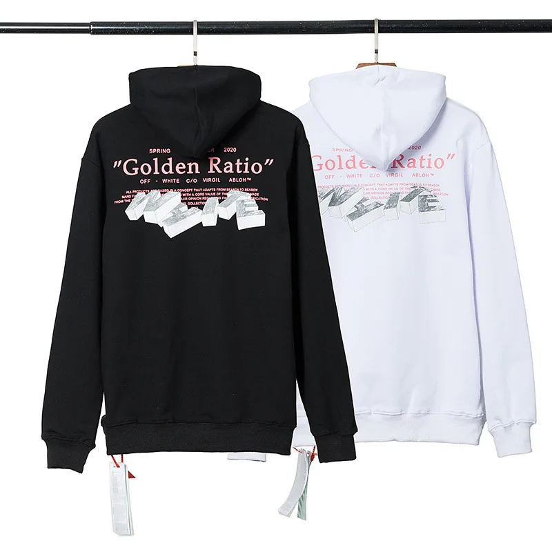 18SS OFF-WHITE OW Осень Зима Новая высокая версия английская Мужская Пара Толстовка