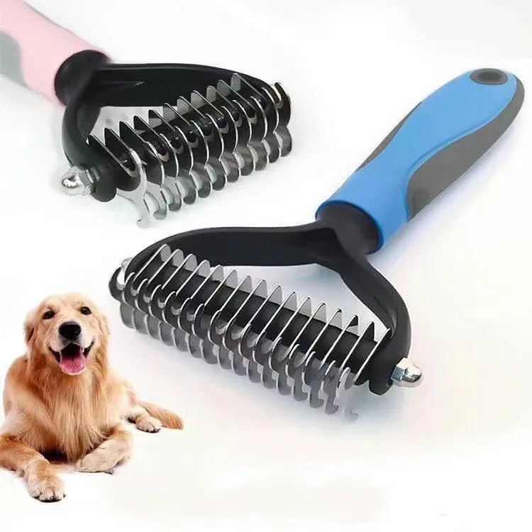 Hair Removal Comb For Dogs Cat Detangler Fur Trimming Dematting