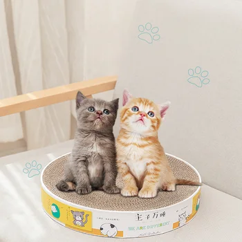 

Cat Scratcher Cardboard ,Cat Scratch Pad Claw Grinding Device with Ball Strong Cat Scratch in Lounge Corrugated Pet Supplies