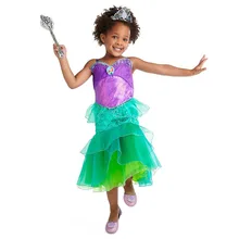 Детские платья Дисней для девочек; костюм принцессы на Хэллоуин; Рождественская вечеринка; детская одежда для костюмированной вечеринки; элегантная хорошая одежда с русалочкой