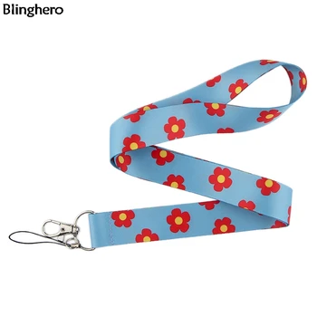 

10pcs/lot Blinghero Little Flower Lanyards For Keys Cute Phone Neck Strap Hang Rope ID Badges Holders Keychains Lanyards BH0166
