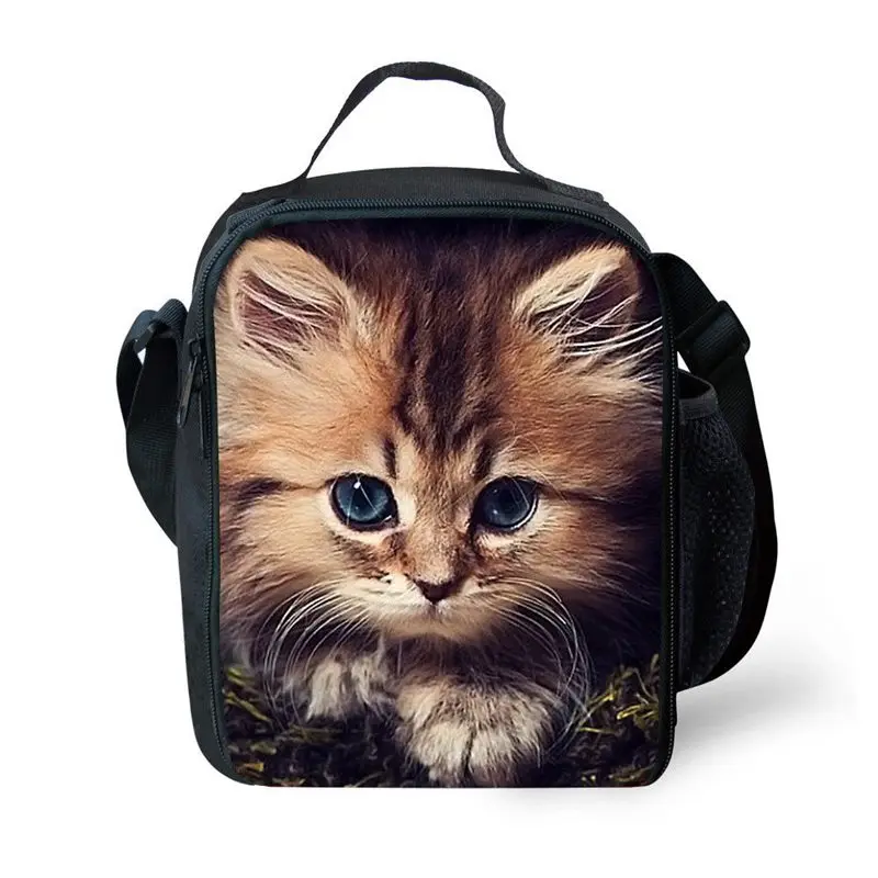 JHD-портативные Изолированные сумки для ланча с принтом милых кошек для девочек, сумки для еды на плечо, сумки для еды, сумки для весеннего тура, сумки для еды, сумки для пикника - Цвет: Style3
