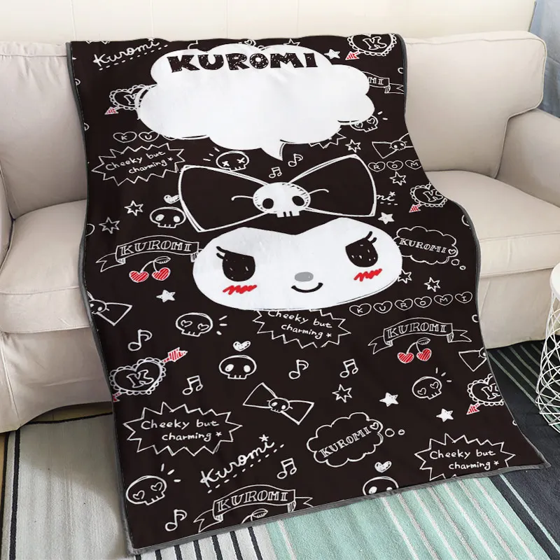 IVYYE Kuromi аниме индивидуальное одеяло плюшевое бархатное теплое украшение кровать для дома плед для дивана s унисекс подарки Новинка - Цвет: see chart