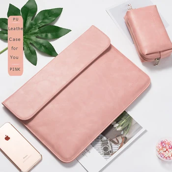 

Unisex PU Leather 14 inch Laptop Case Cover for Mac Xiaomi Asus Huawei 13" 15" Laptop Sleeve for Dell HP Waterproof Laptop Bag