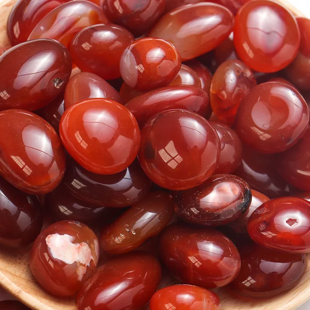 50 G Természetes Gyógyító Drágakő Karneliai Csiszolt Kavicsos Kő Piros Achát Kristály Reiki Ásványi Anyagok Otthoni Akvárium Dekorációja - Image 5